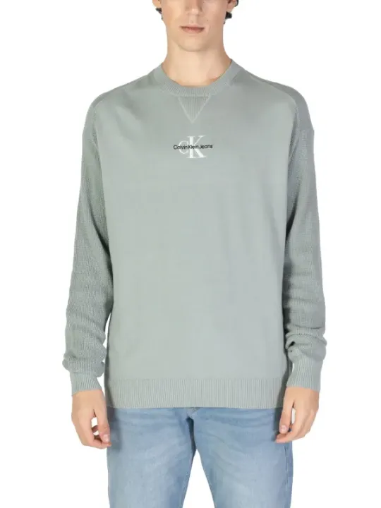 Grauer Calvin Klein Herrenpullover mit Logo