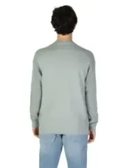 Grauer gerippter Calvin Klein Pullover