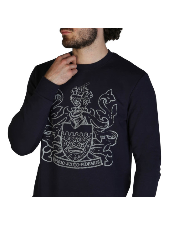 Dunkelblauer Aquascutum-Pullover mit Wappen