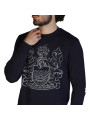 Dunkelblauer Aquascutum-Pullover mit Wappen