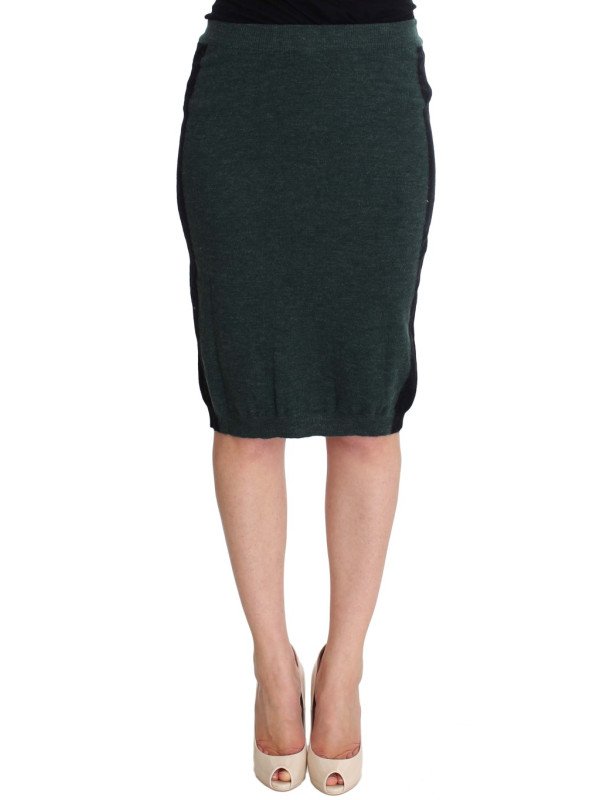 Skirts Emerald Elegance Wool-Blend Pencil Skirt 270,00 € 0789501866406 | Planet-Deluxe