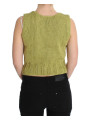 Sweaters Chic Green Knitted Sleeveless Vest Sweater 130,00 € 8058091151433 | Planet-Deluxe