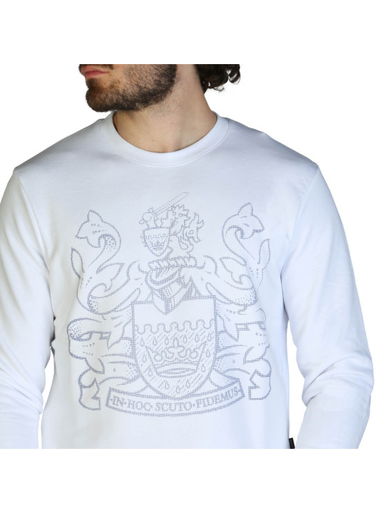 Weißes Sweatshirt mit Wappenaufdruck
