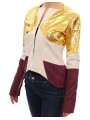 Jackets & Coats Elegant Metallic Croc Print Leather Jacket 2.500,00 € 8050246185650 | Planet-Deluxe