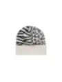 Gestrickte Mütze mit Zebra-Leopard-Print