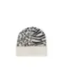 Zebra-Print-Rippstrick-Wintermütze