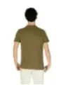Olivgrünes Baumwoll-T-Shirt für Herren