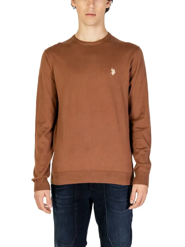 Tan Pullover mit floralem Stickdetail Tan Pullover mit floralem Stickdetail