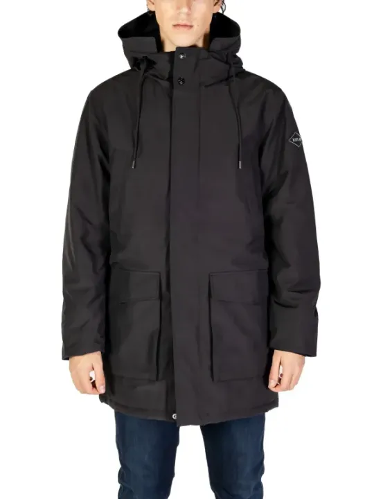 Schwarzer Replay Parka mit Kapuze
