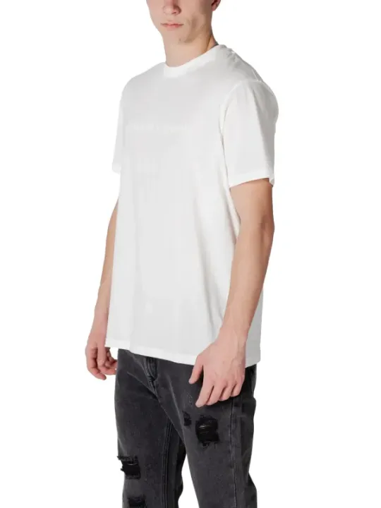 Weißes Armani Exchange Baumwoll-T-Shirt
