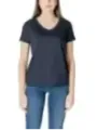 Dunkelgraues Armani Exchange V-Neck T-Shirt