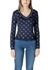 Guess Logo V-Ausschnitt Pullover
