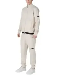 Ea7 Herren Trainingsanzug Creme Schwarz