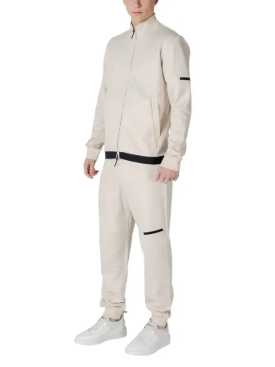 Ea7 Herren Trainingsanzug Creme Schwarz