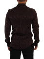 Shirts Elegant Bordeaux Silk Dress Shirt 1.200,00 € 8054802663460 | Planet-Deluxe
