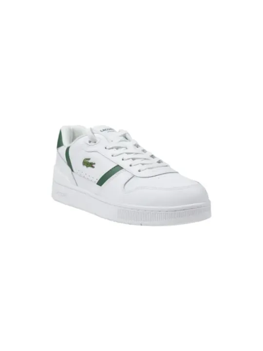 Weiße Lacoste-Sneaker mit Krokodil