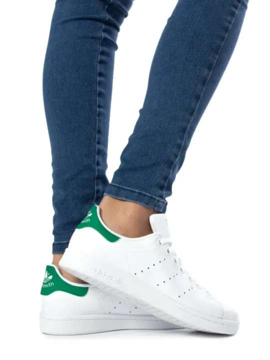 Weiße Adidas Leder Sneaker