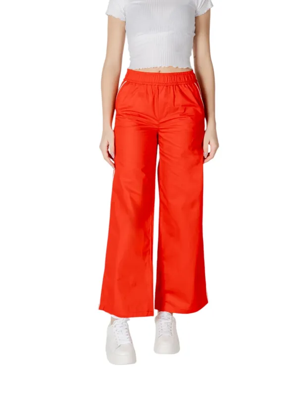 Orange-rosa weite Hosen mit Bund Orange-rosa weite Hosen mit Bund