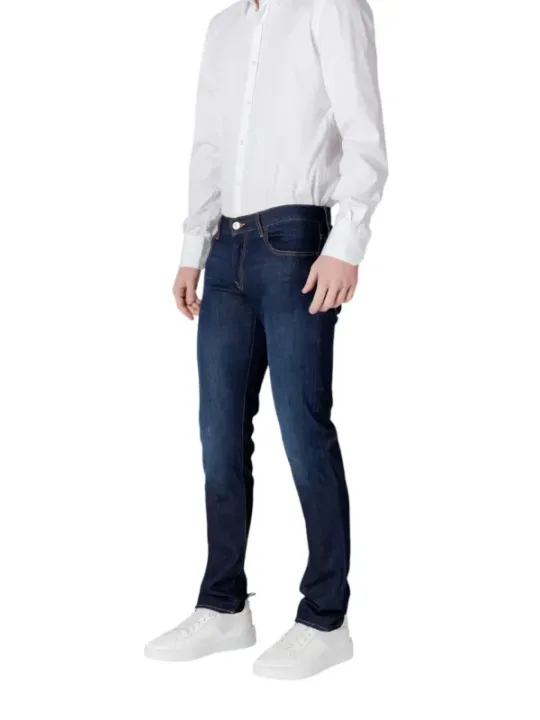 Dunkle blaue Slim Fit Jeans