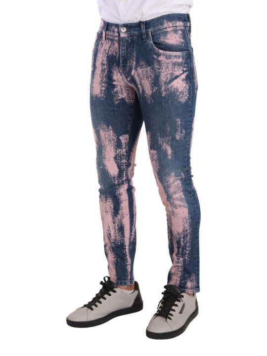 Jeans & Pants Elegant Skinny Slim Fit Denim Jeans in Tie Dye 1.200,00 € 8054802808717 | Planet-Deluxe