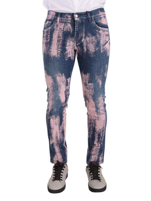 Jeans & Pants Elegant Skinny Slim Fit Denim Jeans in Tie Dye 1.200,00 € 8054802808717 | Planet-Deluxe