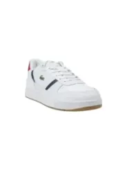 Weiße Lacoste-Sneaker mit Kroko.