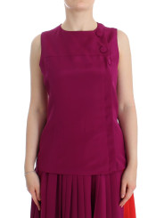 Tops & T-Shirts Stunning Silk Sleeveless Purple Blouse 580,00 € 8058091151473 | Planet-Deluxe