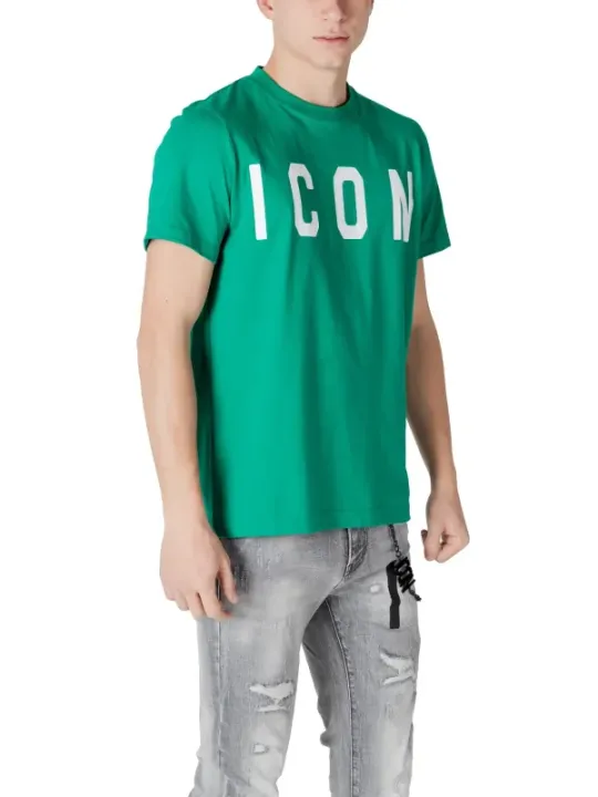 Grünes ICON Herren T-Shirt Baumwolle