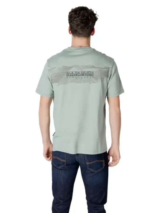 Graues T-Shirt mit Berglandschaft