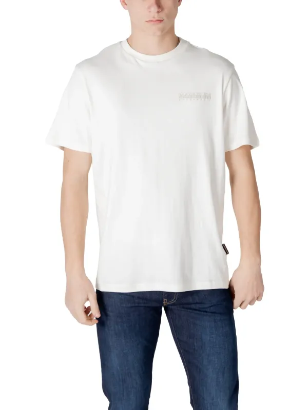 Weißes Napapijri T-Shirt mit Rundhals. Weißes Napapijri T-Shirt mit Rundhals.