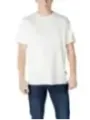 Weißes Napapijri T-Shirt mit Rundhals.