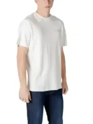 Weißes Napapijri Baumwoll-T-Shirt Rundhals