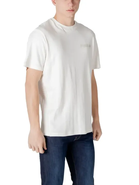 Weißes Napapijri Baumwoll-T-Shirt Rundhals
