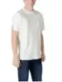 Weißes Napapijri Baumwoll-T-Shirt Rundhals