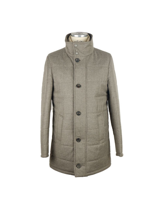 Jackets Elegant Gray Wool-Cashmere Jacket 1.490,00 € 8050246661741 | Planet-Deluxe