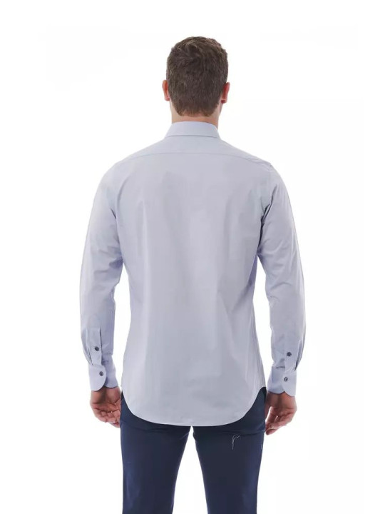 Shirts Elegant Gray Italian Collar Shirt - Regular Fit 180,00 € 8051769162029 | Planet-Deluxe