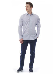 Shirts Elegant Gray Italian Collar Shirt - Regular Fit 180,00 € 8051769162029 | Planet-Deluxe