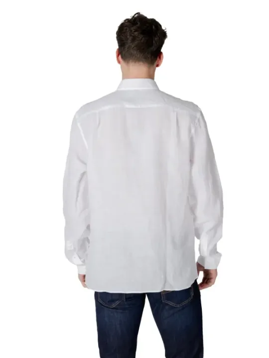 Weißes Lacoste-Hemd mit Knopfleiste