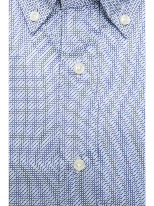 Shirts Elegant Light Blue Cotton Shirt 140,00 € 2000045323803 | Planet-Deluxe