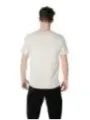 Beiges Kurzarm-T-Shirt aus Baumwolle