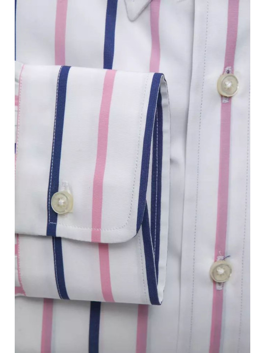 Shirts Elegant White Cotton Button-Down Shirt 140,00 € 2000045318328 | Planet-Deluxe