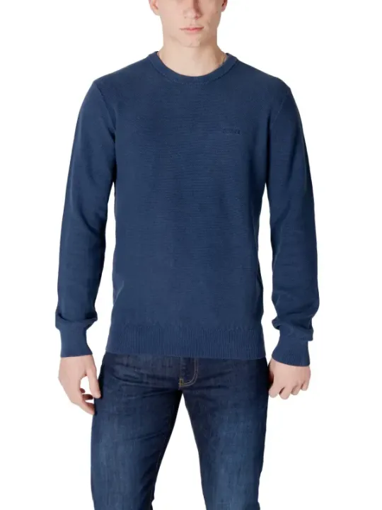 Navy Guess Rundhals-Pullover