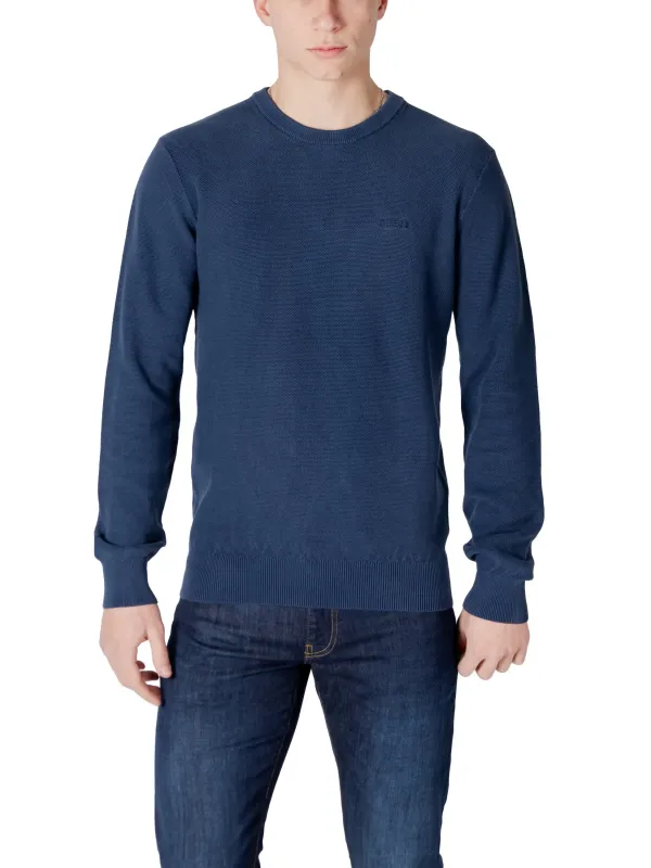 Navy Guess Rundhals-Pullover Navy Guess Rundhals-Pullover