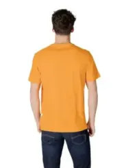 Orange Baumwoll-T-Shirt Herren Napapijri