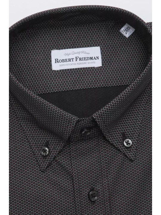 Shirts Elegant Cotton Button-Down Shirt in Black 140,00 € 2000045323476 | Planet-Deluxe
