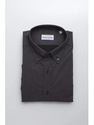 Shirts Elegant Cotton Button-Down Shirt in Black 140,00 € 2000045323476 | Planet-Deluxe