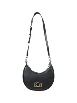 Schwarze Leder Umhängetasche Guess 484104