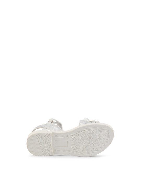 Weiße Schuhe mit floralem Profil