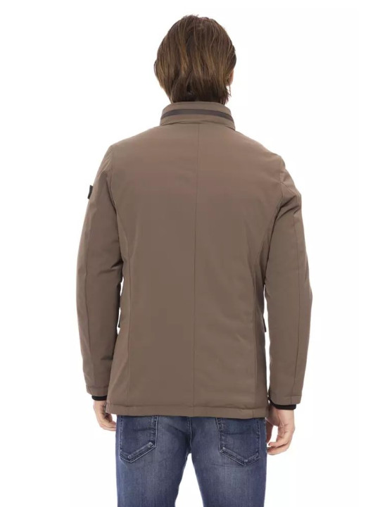 Jackets Elegant Brown Zip-Front Monogram Jacket 410,00 € 2000049083451 | Planet-Deluxe