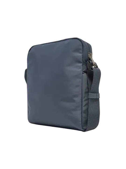 Graue Nylon Umhängetasche mit Klappe